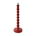 Red Stacked Bead Metal Table Lamp Base 31cm