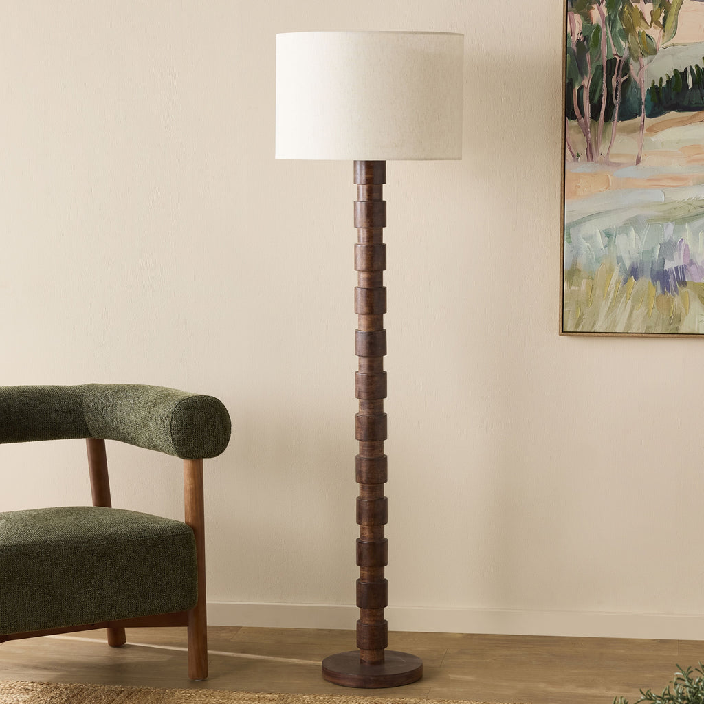 Sabela Wooden Floor Lamp 162cm