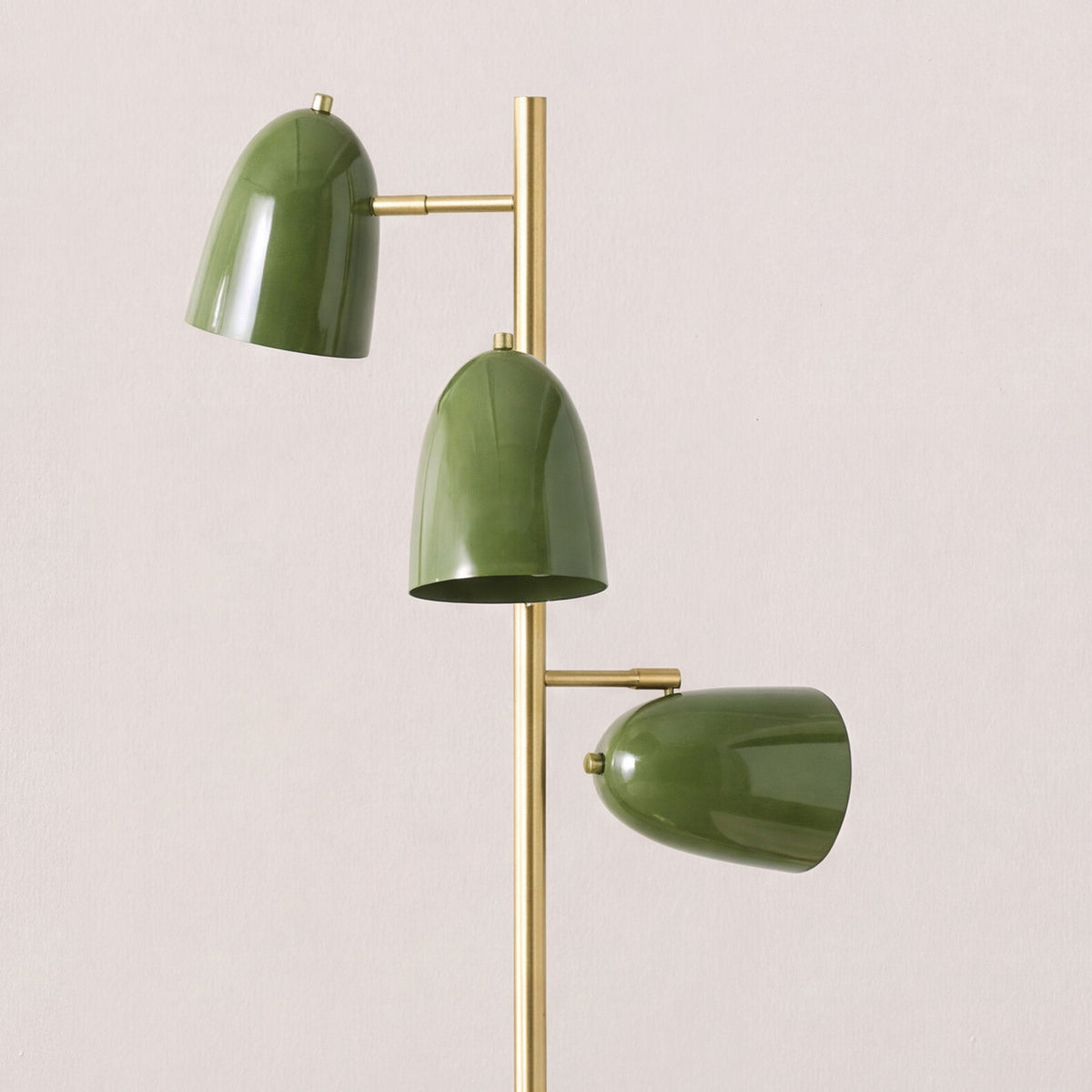 Argo Metal Floor Lamp Matte Brass/Green 158cm