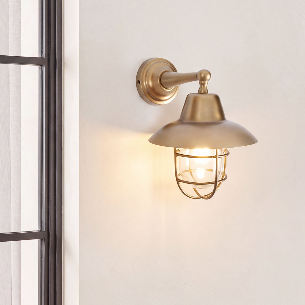 Voyager Exterior Wall Bracket Antique Brass 30x22x30cm