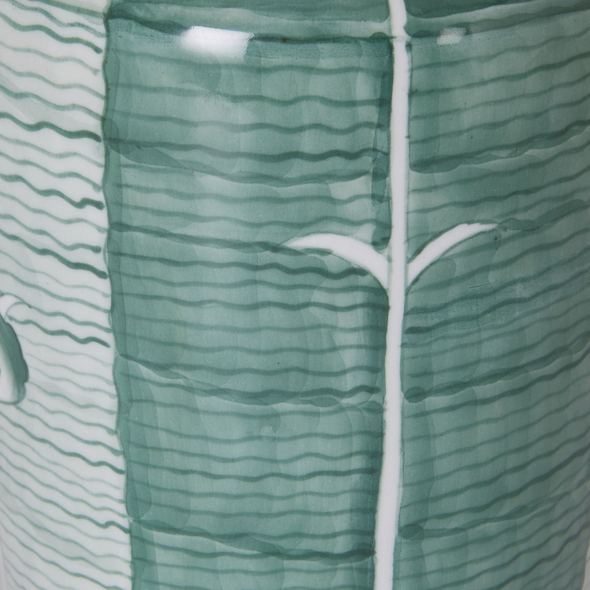 Sage Green Ceramic Table Lamp with White Shade 56cm