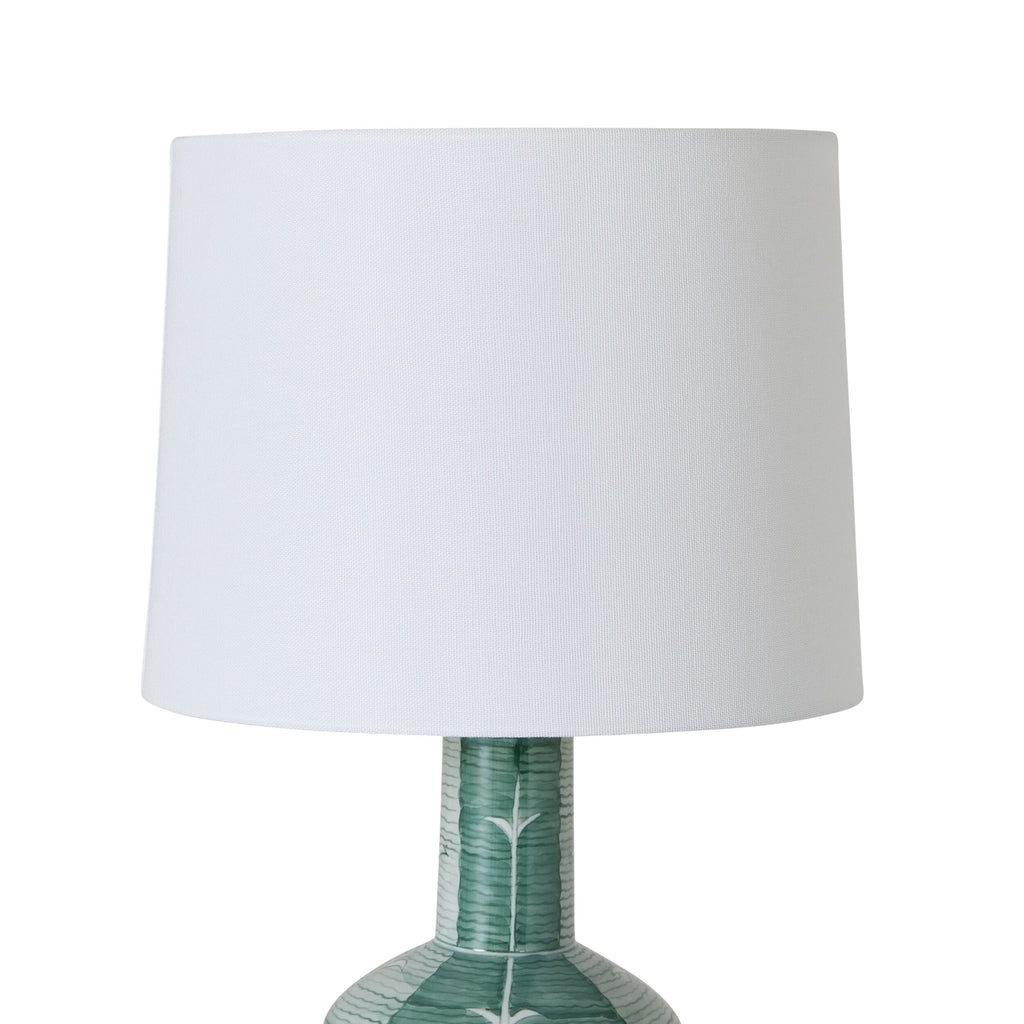 Sage Green Ceramic Table Lamp with White Shade 56cm