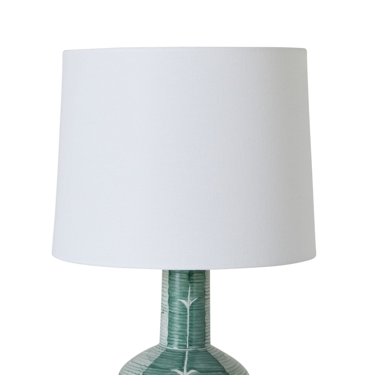 Sage Green Ceramic Table Lamp with White Shade 56cm