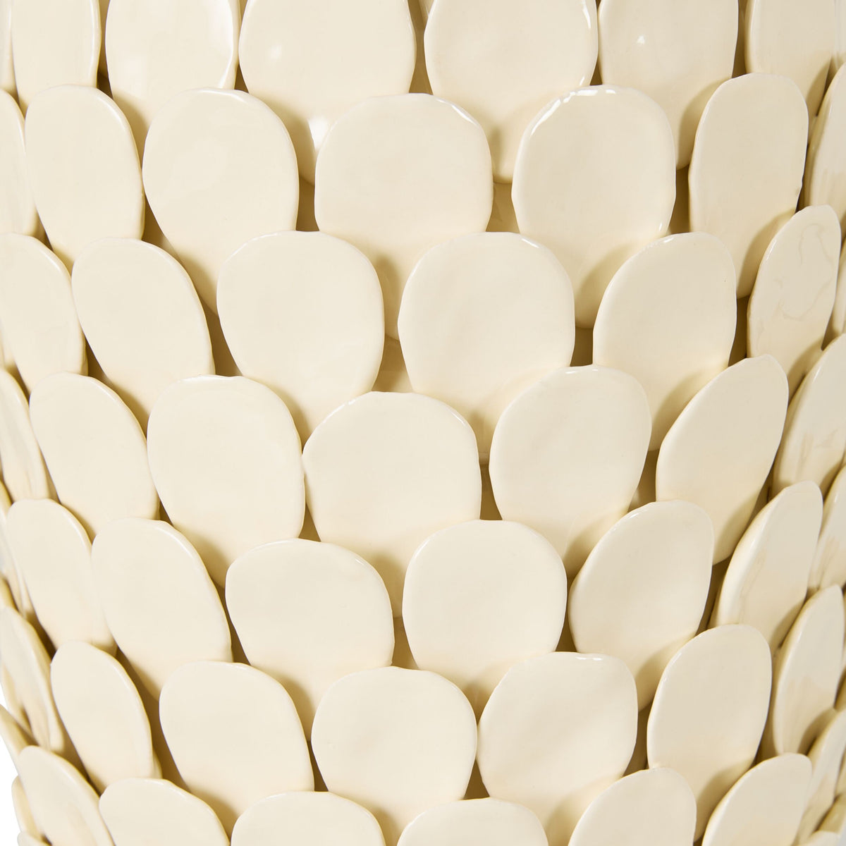 Ivory Fish-Scale Ceramic Table Lamp Base 21x30cm