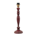 Zarina Meena Deep Red Wooden Table Lamp Base 13x13x36cm