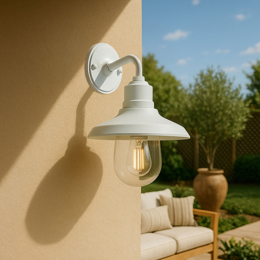 Cody 1 Light Exterior Wall Bracket White
