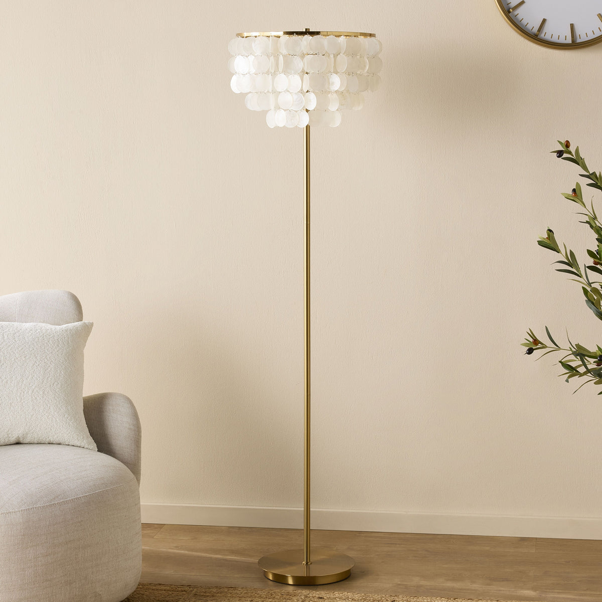 Mirella Capiz Floor Lamp 160cm