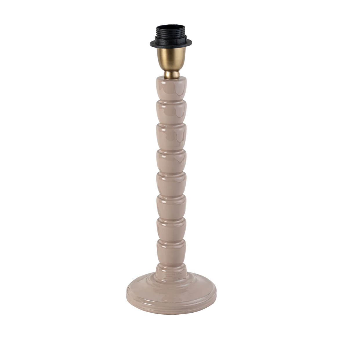 Mercado Wooden Table Lamp Warm Sand Base Only 12x28cm
