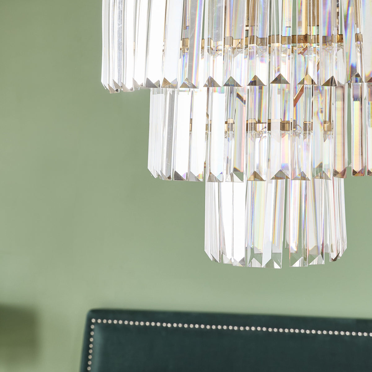 Edith 3 Light Crystal Chandelier 42x52cm