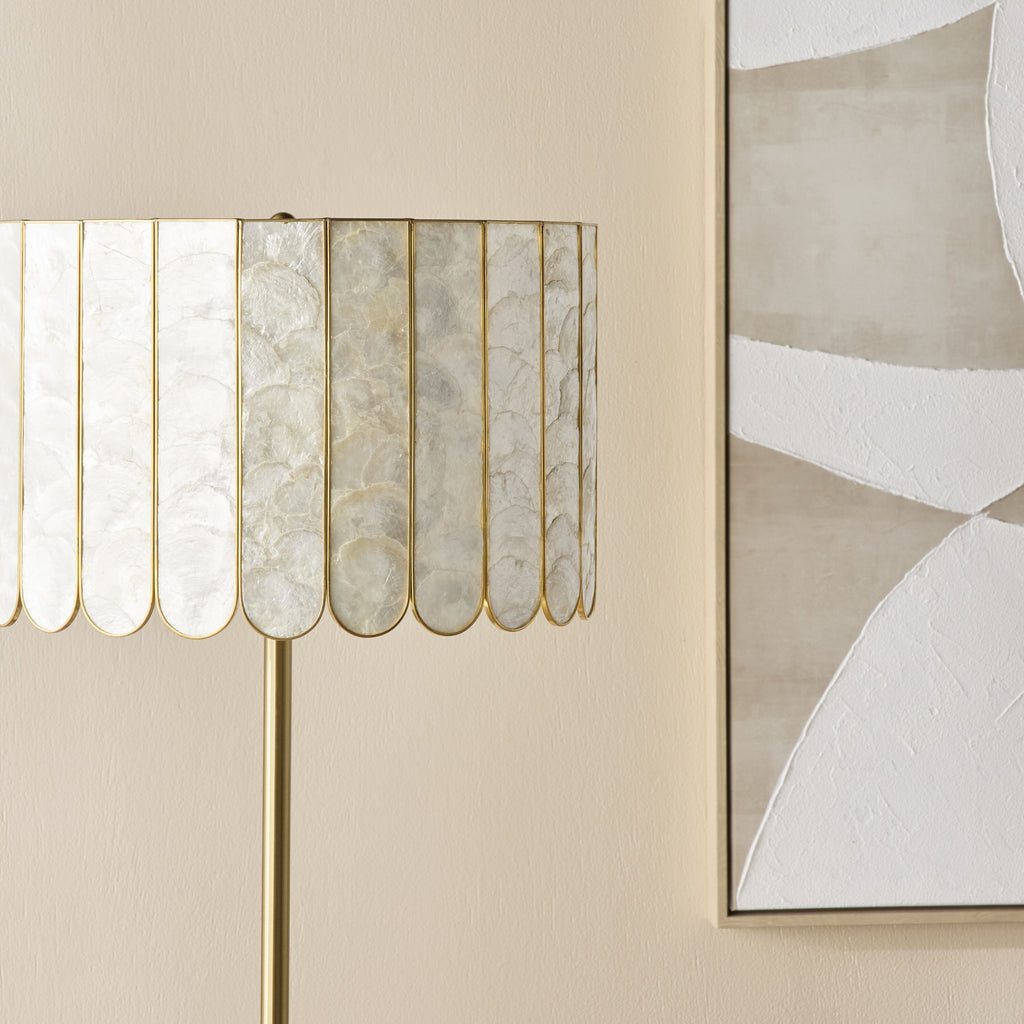 Chantelle Capiz Floor Lamp 156cm