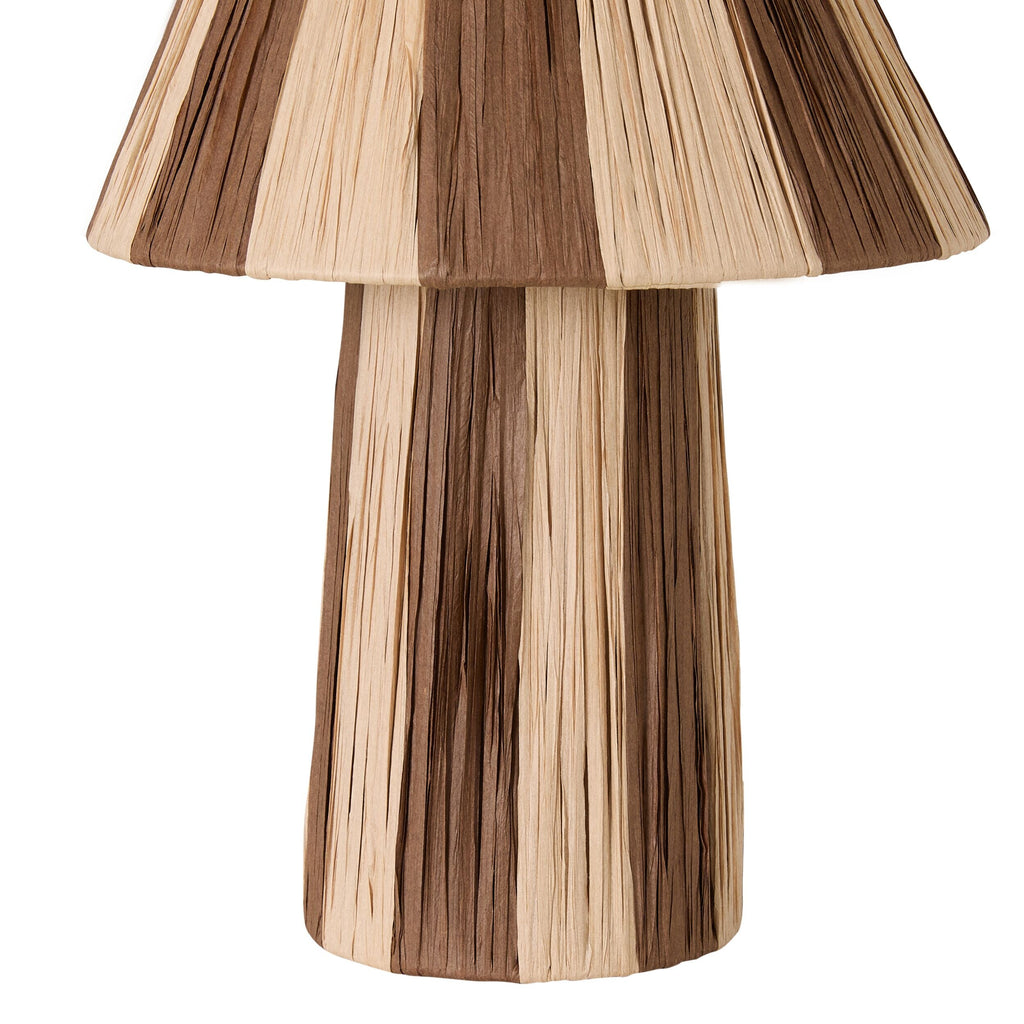 Chocolate Pleated Paper Fibre Table Lamp 35cm