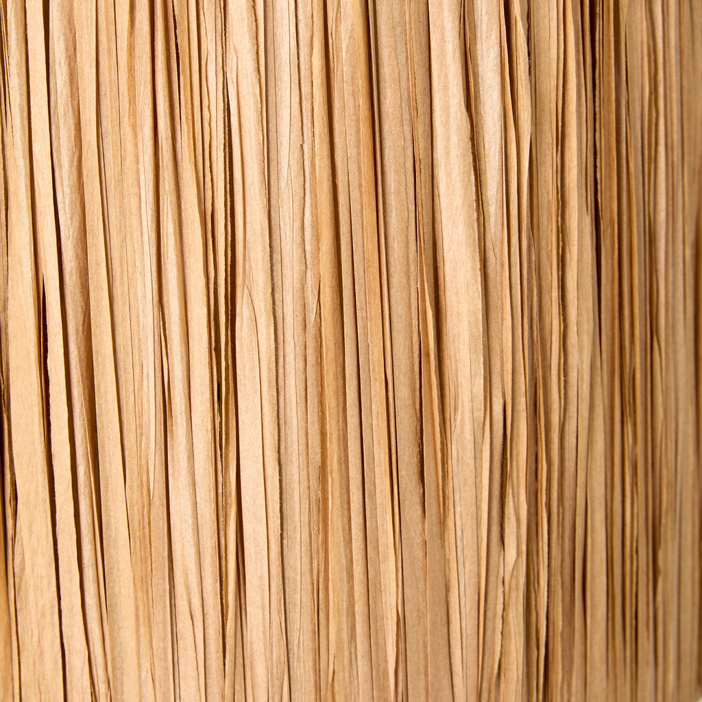 Amber Glass Table Lamp with Natural Raffia Shade 60cm