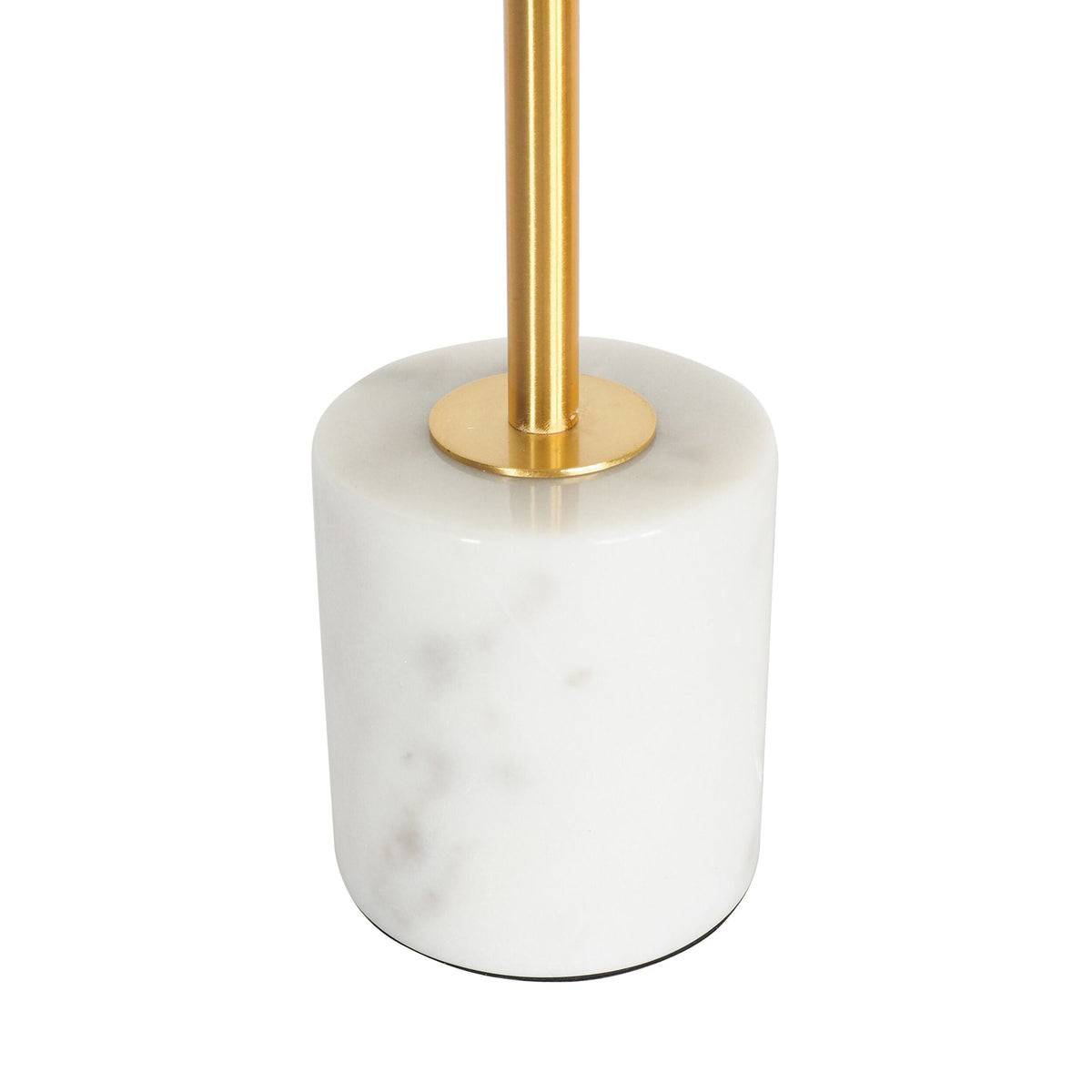 Gold Brass-Plated Glass and Metal Table Lamp with Marble Base 56cm