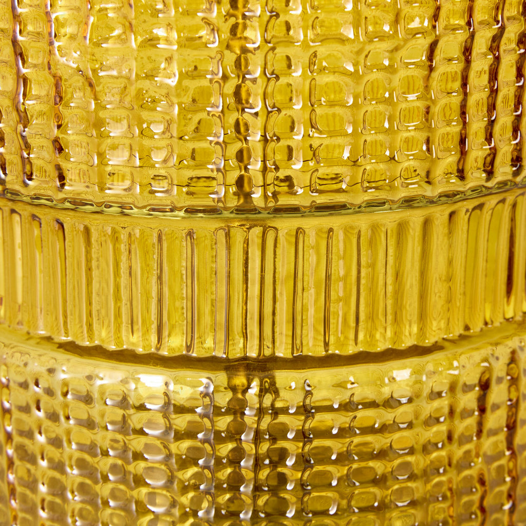 Amber Glass Table Lamp with Natural Raffia Shade 60cm