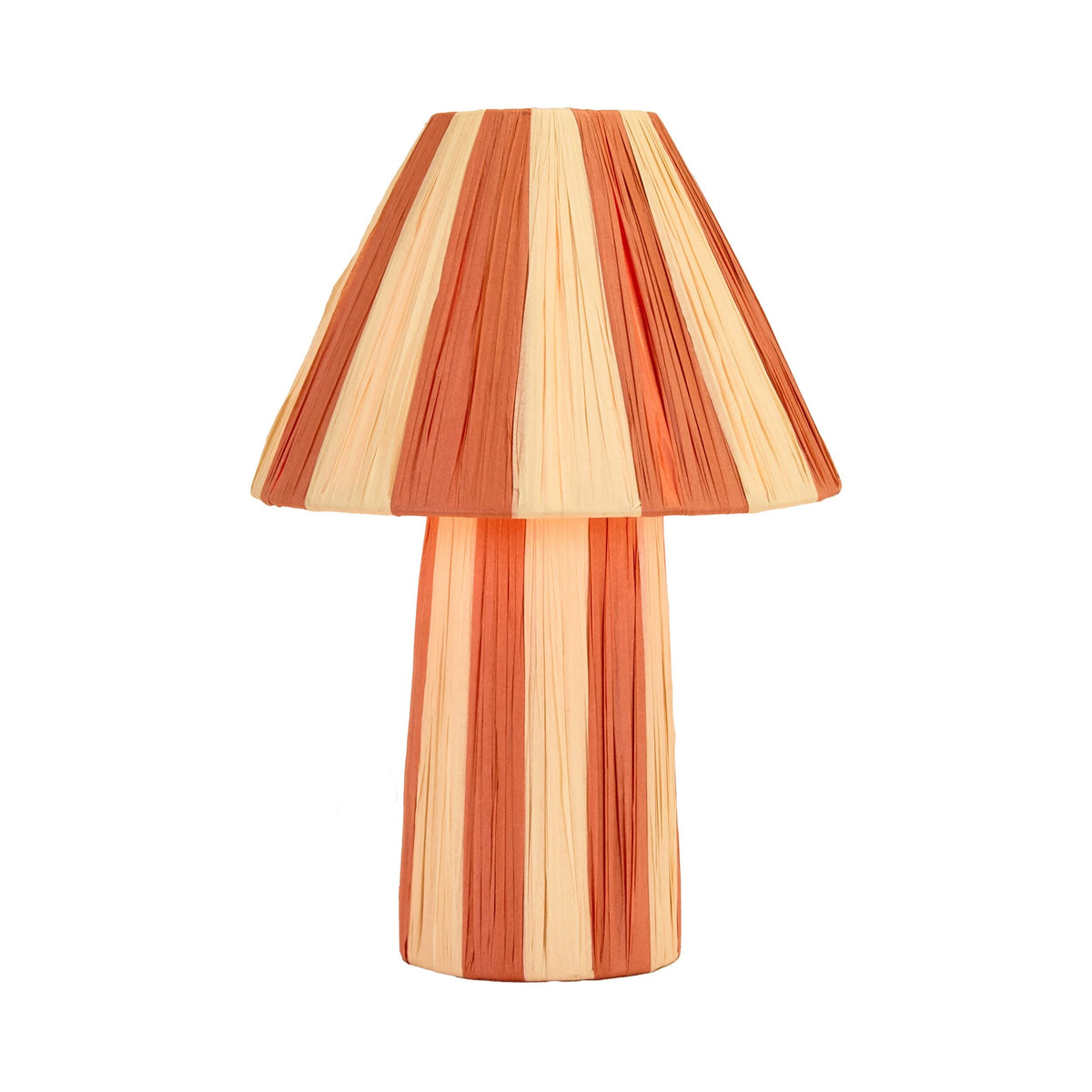 Sandstone Striped Textured Paper Table Lamp 35cm