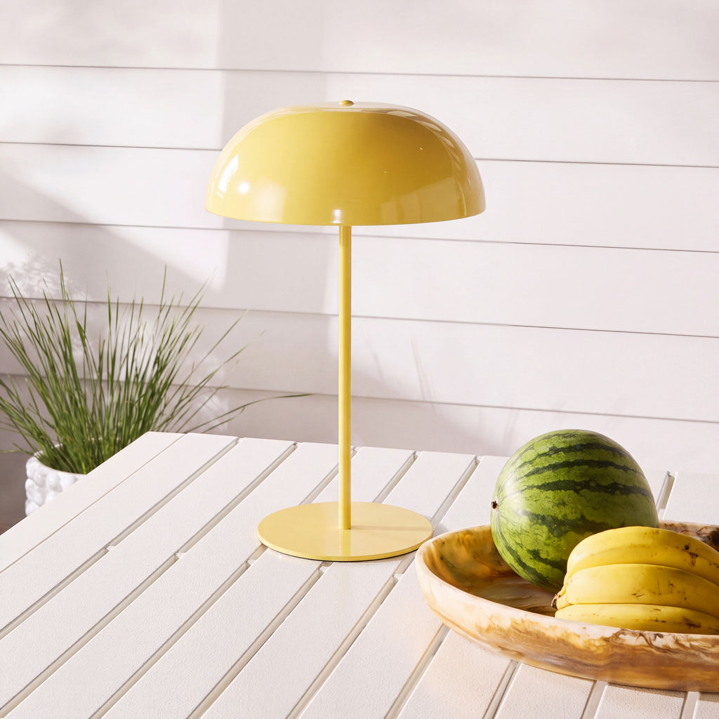Yellow Portable USB Mushroom Table Lamp 40cm