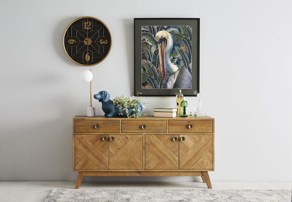 Gold Brass-Plated Glass and Metal Table Lamp with Marble Base 56cm
