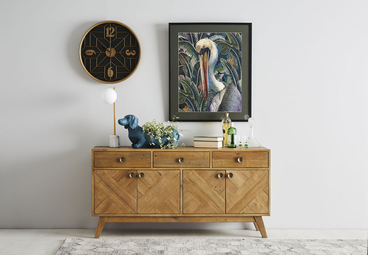Gold Brass-Plated Glass and Metal Table Lamp with Marble Base 56cm