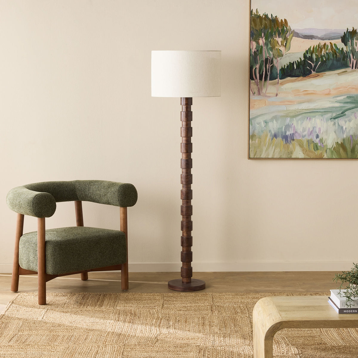 Sabela Wooden Floor Lamp 162cm