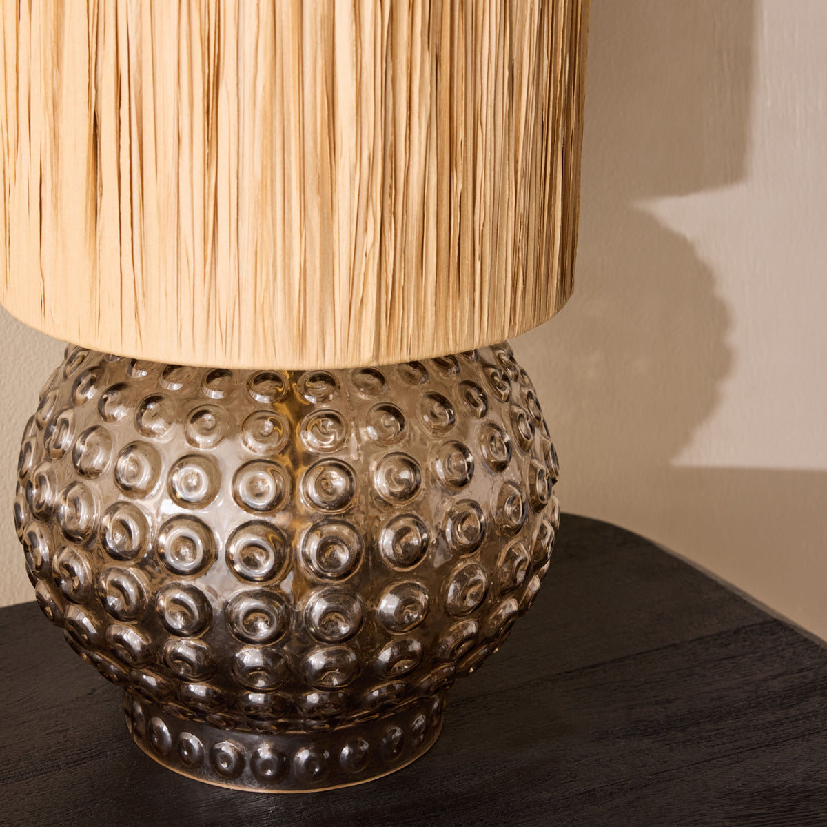 Gloria Glass Table Lamp Grey 50cm
