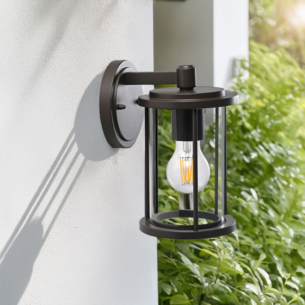 Dover 1 Light Exterior Wall Bracket Black