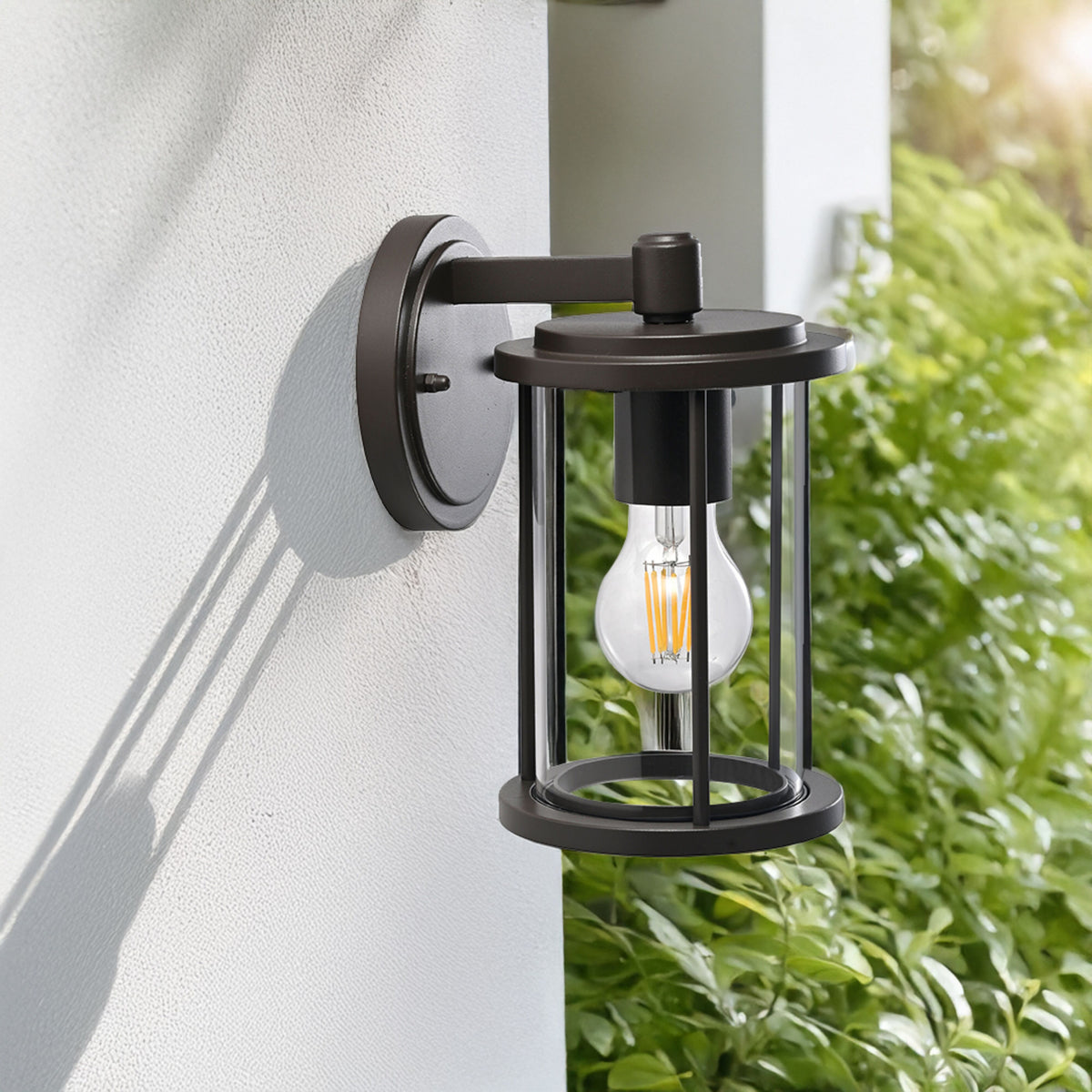 Dover 1 Light Exterior Wall Bracket Black