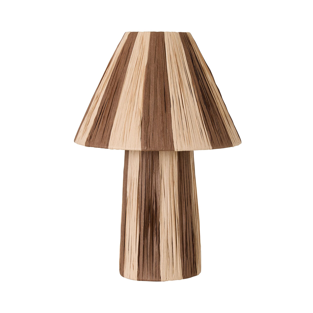 Chocolate Pleated Paper Fibre Table Lamp 35cm