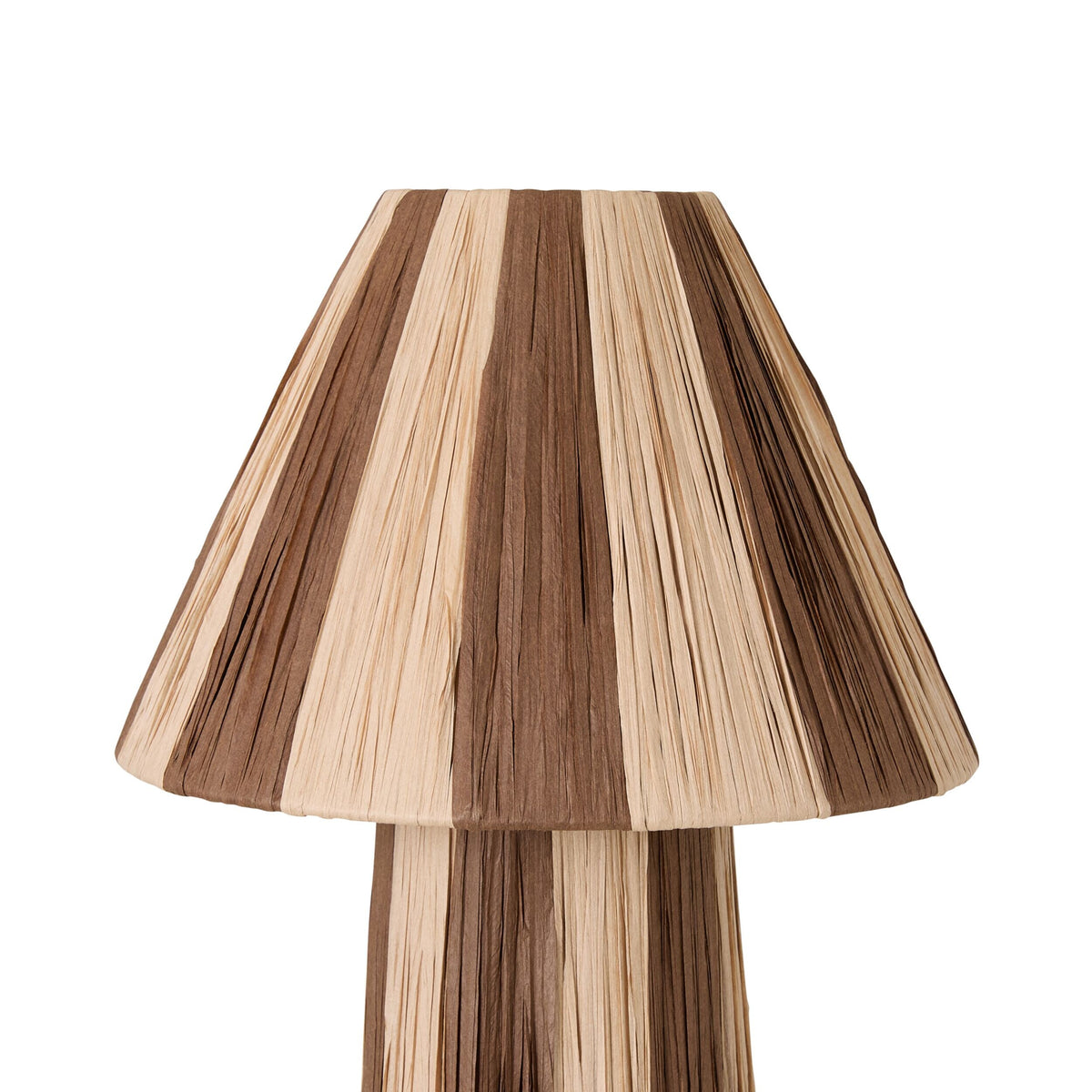 Chocolate Pleated Paper Fibre Table Lamp 35cm