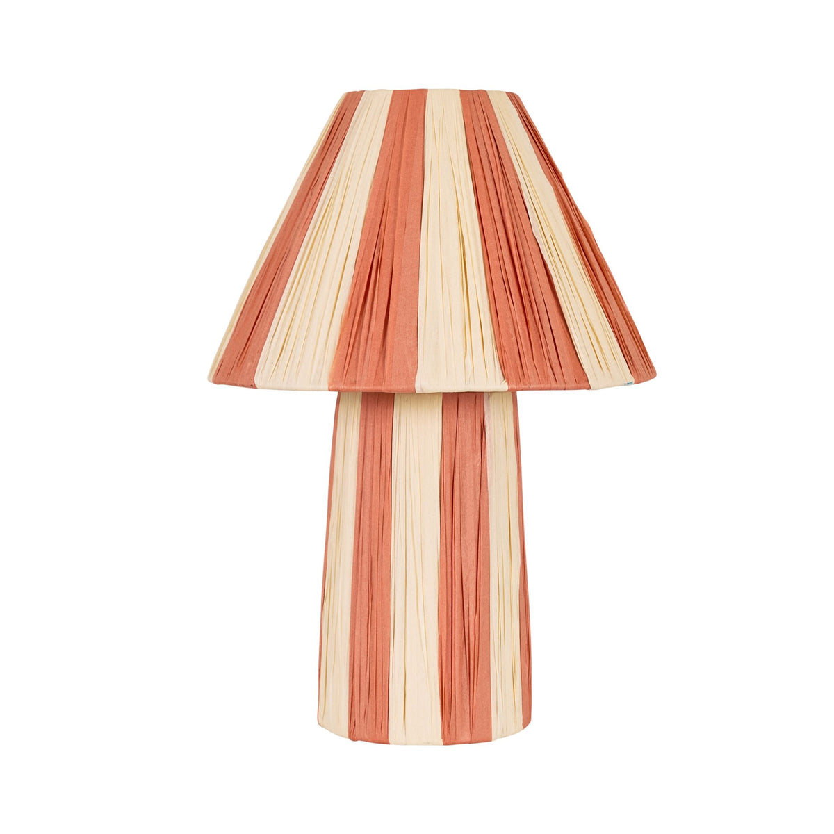 Sandstone Striped Textured Paper Table Lamp 35cm