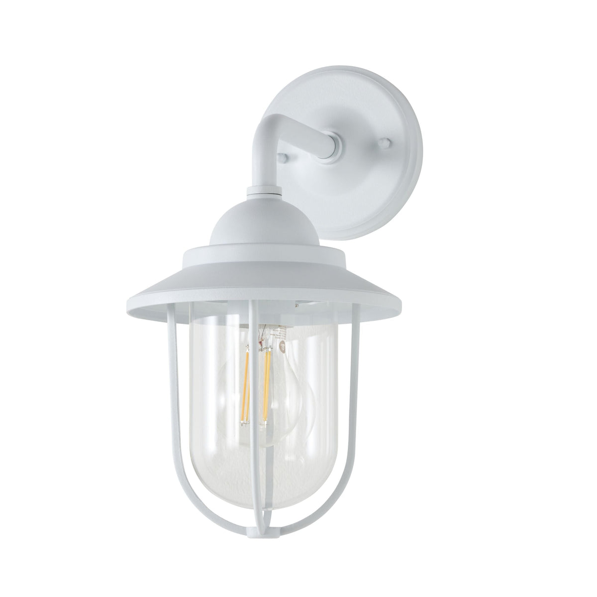 Devon 1 Light Exterior Wall Bracket White