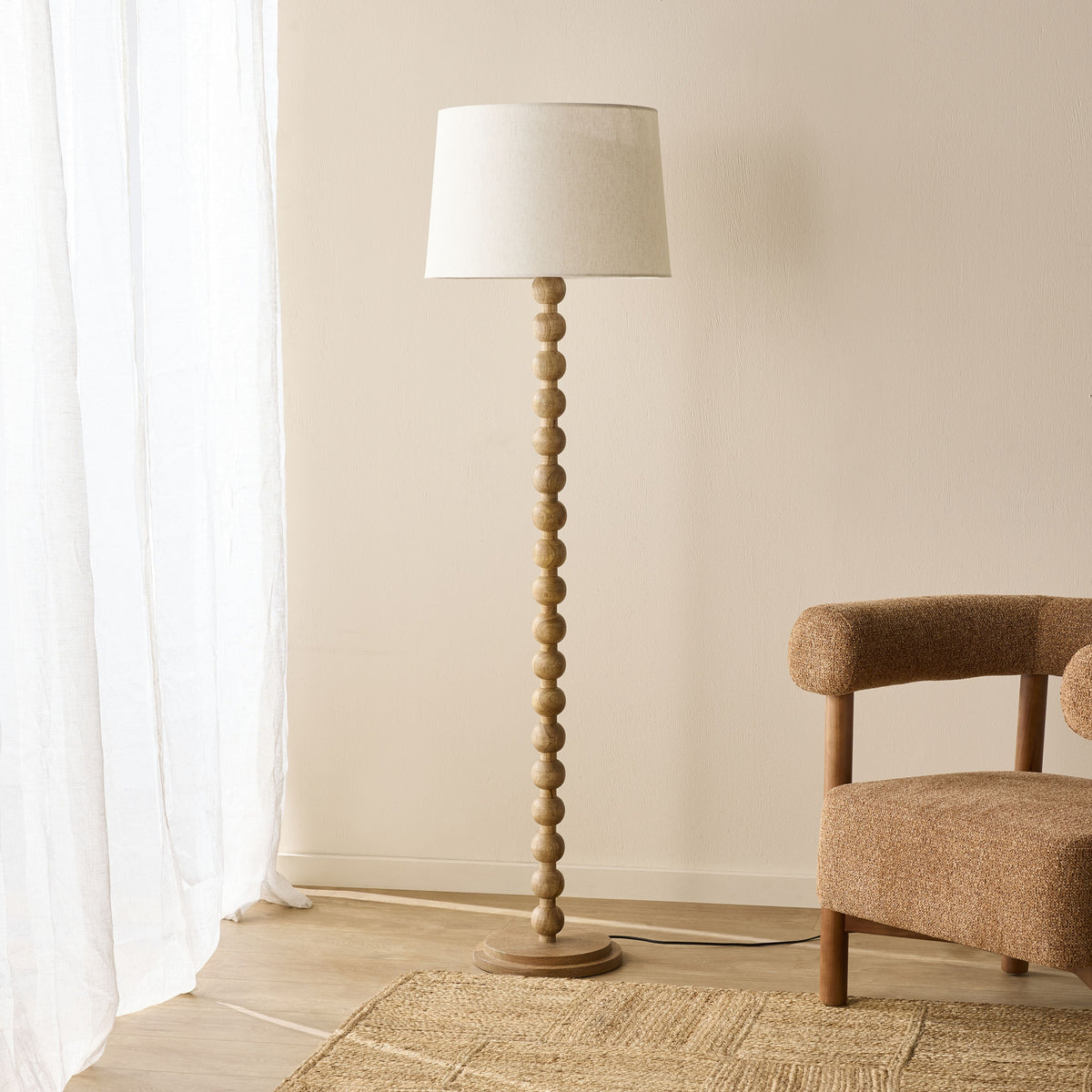 Melissa Wooden Floor Lamp Natural 162cm