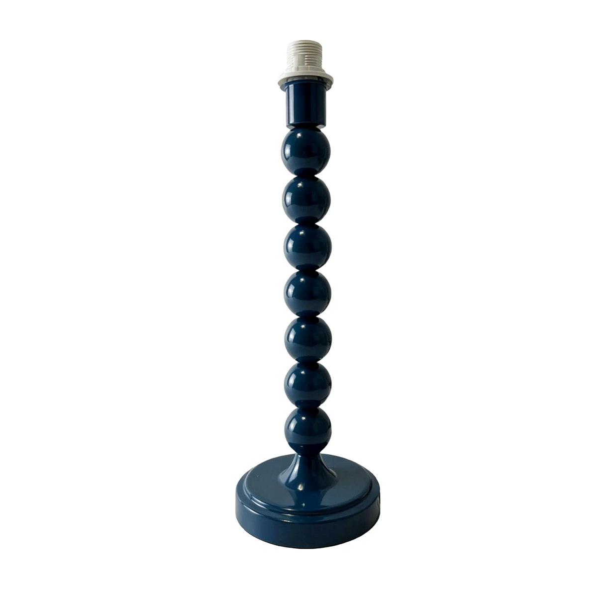 Blue Stacked Bead Metal Table Lamp Base 31cm